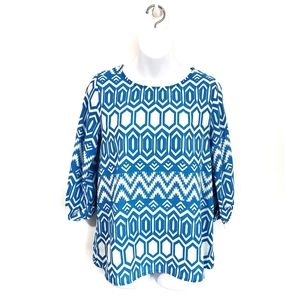 Everly Aztec Chiffon 3/4 Sleeves B